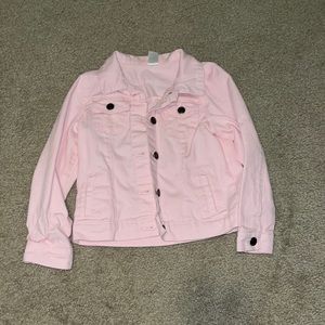 Girls Pink Denim Jacket